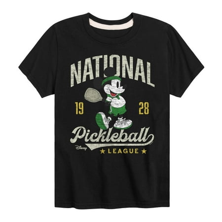 Disney - Mickey Pickleball League - Toddler & Youth Short Sleeve Graphic T-Shirt