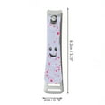 thumbnail image 4 of Unique Bargains 1 Set Portable Laugh Face Nail Clipper Kit for Women for Men Silver Tone White Pink, 4 of 7