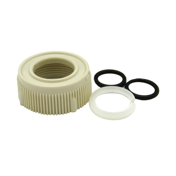 Spout Nut and Rings Replacement Kit for RV Faucets - Bisque Parchment