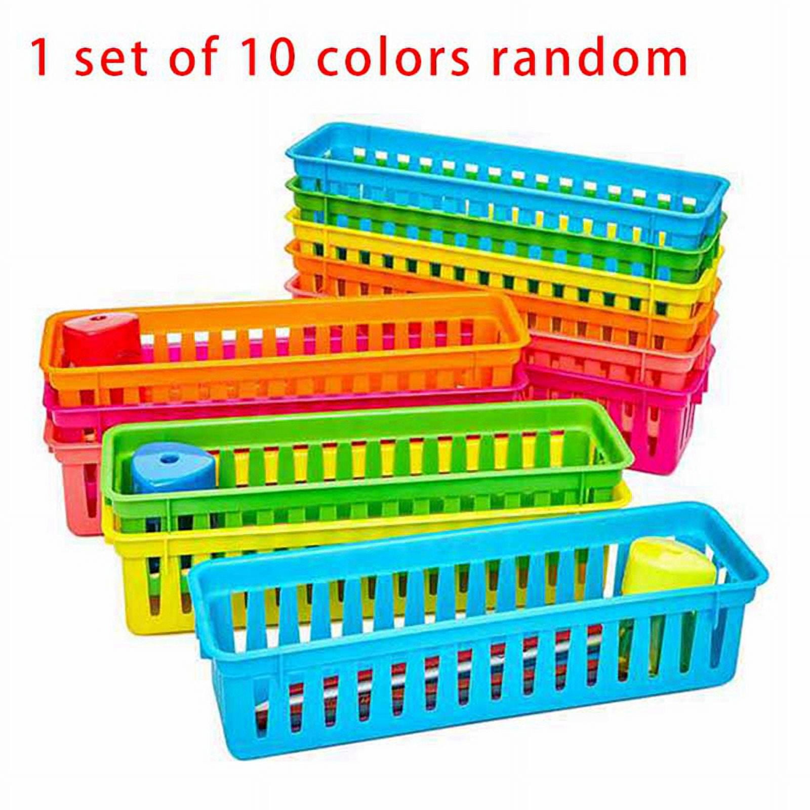 Classroom Pencil Organizer Pencil Basket or Crayon Basket, Colors, Random Colors (30 Pack)