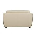 thumbnail image 5 of Titan Furnishings Modern Faux Leather Upholstered Loveseat in Beige, 5 of 17