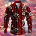 thumbnail image 2 of IWRICH Men's Long Sleeve Shirt Regular Fit Casual Button down Shirts Valentines Day T Shirts 07-Red XL, 2 of 4