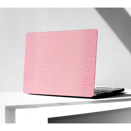 Compatible for MacBook Pro 16 inch Case 2026 M5, 2021-2025 M4 M3 M2 M1 Pro/Max Chip A3429 A3428 A3403 A3186 A2991 A2780 A2485, Crocodile Skin PU Leather Hardshell Case & Keyboard Cover, Pink