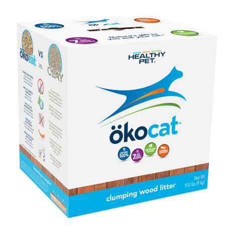Wood Cat - Okocat Clumping Wood Cat Litter, 19.8-lb