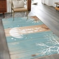 thumbnail image 2 of Coastal Jellyfish Area Rugs 3'x5', Washable Small Throw Rugs for Living Room Bedroom, Summer Coral Ocean Vintage Wood Indoor Outdoor Rug Non-Slip Low Pile Carpet Runner Reversible Floor Mats, 2 of 8