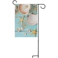 thumbnail image 5 of SKYSONIC Garden Flag Shells Starfishes On Wooden Floor Double-Sided Printed House Sports Flag-28x40(in)-Polyester Decorative Flags for Courtyard Garden Flowerpot, 5 of 6