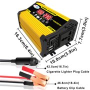 Car Power Inverter 12V to110V 120V 300W DC to AC Solar Convertor Transformer Inverter with USB Voltage LED Display