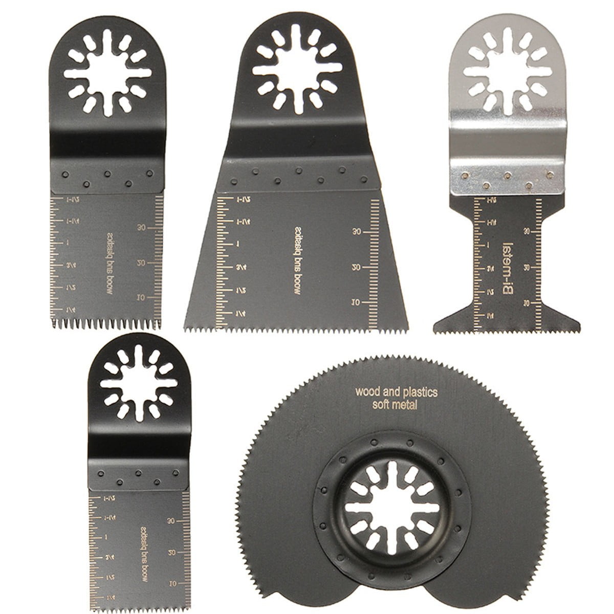 5 x Mix Multimaster Oscillating Saw Grout Blades for Parkside Workzone