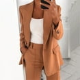 thumbnail image 4 of Skymirror Suit Jacket Solid Color Turndown Collar Women Long Sleeve Buttons Blazer for Dating, 4 of 8