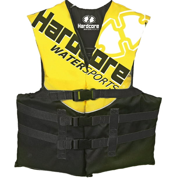 Hardcore Water Sports Life Jacket Vests For The Entire Family (ONE VEST  INCLUDED) - US Coast Guard approved Type III, Yellow
