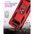 thumbnail image 4 of Compatible with Samsung Galaxy S10 Case, Extreme Protection Military Armor Dual Layer Protective Cover with 360 Degree Swivel Ring Kickstand RED, 4 of 4
