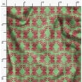 thumbnail image 2 of Soimoi Brown Cotton Voile Fabric Blocks Block Printed Fabric 1 Yard 58 Inch Wide, 2 of 3