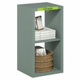 thumbnail image 2 of Furinno CUBICLE 2-Cube Thick Frame Reversible Open Back Bookcase Sage Green, 2 of 7