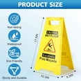 thumbnail image 2 of 6-Pack Caution Wet Floor Sign,17.5" Height,Bright Yellow Double-Sided Folding A-Shaped Frame Design, Bilingual Caution Message, 2 of 7