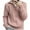Pink Sweatshirts for women _b, variant on safuny Womens Cable Knit Cardigan Quarter Zip Up Collared Long Sleeve Vintage Sweater Loose Open Front Fall Winter Coats Beige _b L