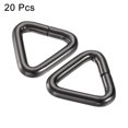 thumbnail image 3 of Unique Bargains 20mm Inner Width Triangle Ring Buckle Iron Electroplated Dark Gray 20 Pack, 3 of 5