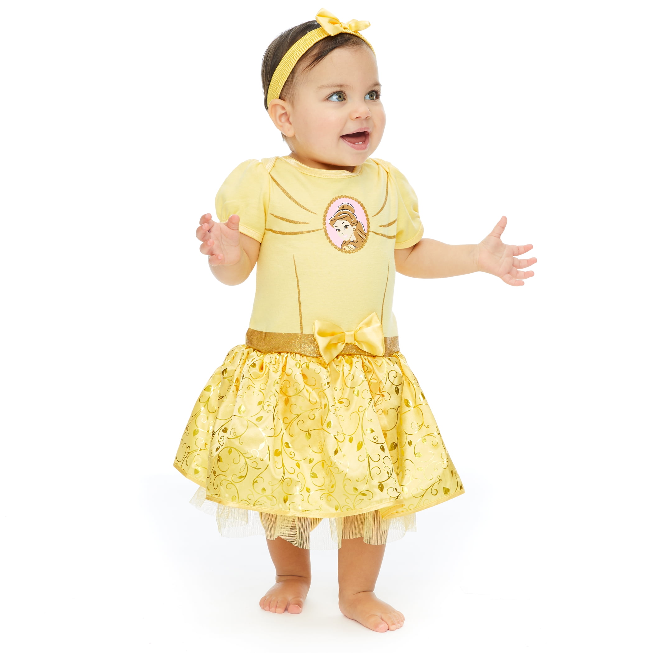 Disney - Disney Princess Belle Baby Girls Costume Bodysuit Dress ...