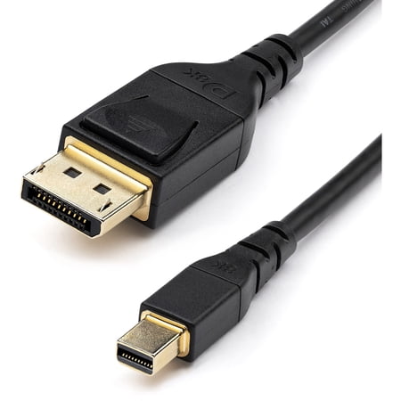 Startech.com 6ft (2m) Vesa Certified Mini Displayport To Displayport 1.4 Cable 8k 60hz Hbr3 Hdr Super Uhd Mdp To Dp 1.4 Cord Slim (34 Awg) Ultra Hd 4k 120hz Monitor/video Cable - Mdp To Dp Cable