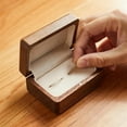 thumbnail image 4 of Black Walnut Wood Jewelry Box Wedding Ring Box Earring Rings Box Jewelry Organizer Box, 4 of 5