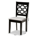 thumbnail image 6 of Baxton Studio Peter Modern and Contemporary Grey Fabric Upholstered and Dark Brown Finished Wood 4-Piece Dining Chair Set, 6 of 6