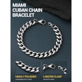 thumbnail image 6 of PROSTEEL Stainless Steel Miami Cuban Link Chain for Mens Bracelet Jewelry Gift for Husband 9mm 8.26inch, 6 of 8