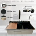 thumbnail image 2 of Tarja Cocina Fregadero Con Cascada Acero Inoxidable Homely elegance Homely elegance estampado, 2 of 11