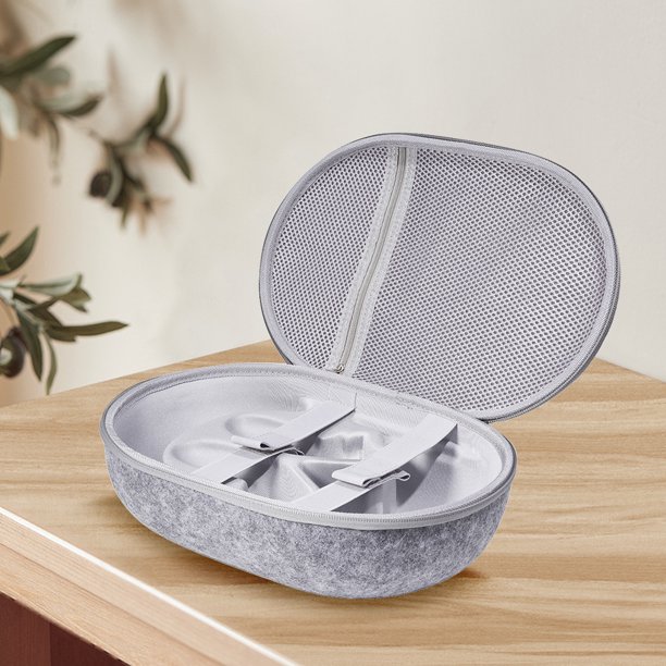 Caja de almacenamiento dura de fieltro antiarañazos que incluye cubierta de lente para auriculares Meta Quest 3 VR