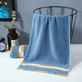 thumbnail image 4 of Bxaolu Premium Towel, 1 Pack Wash Cloths(13"x28"), Spun Cotton, Highly Absorbent Towels for Bathroom, Gym, Hotel, and Spa, Blue, 4 of 7