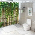 thumbnail image 7 of Orinice Italian shower curtain farm style garden vintage potted greenery countryside greek scene italian countryside mediterranean bathroom décor set with hooks 69x72, 7 of 7