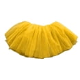 thumbnail image 2 of Huowey Girls Ballet Dance Skirt Soft Elastic Waist Tutu Skirts Solid Color Ruffled Stage Performance Shows Dancewear,Yellow,9-11 Years, 2 of 5
