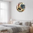 thumbnail image 5 of Wall Clock 14 inch Rooster Sunflower Battery Operated Clocks Silent Non-Ticking Wallclock Vintage Yellow Plaid Round Decorative Wall Clocks for Home Office School, 5 of 8