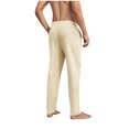 thumbnail image 4 of Levmjia Men's Linen Joggers Loose-Fit Casual Pants Pre-shrunk Flax Trousers Breathable Outdoor Pants Light Beige Jogger Pants S-5XL Size Range, 4 of 8