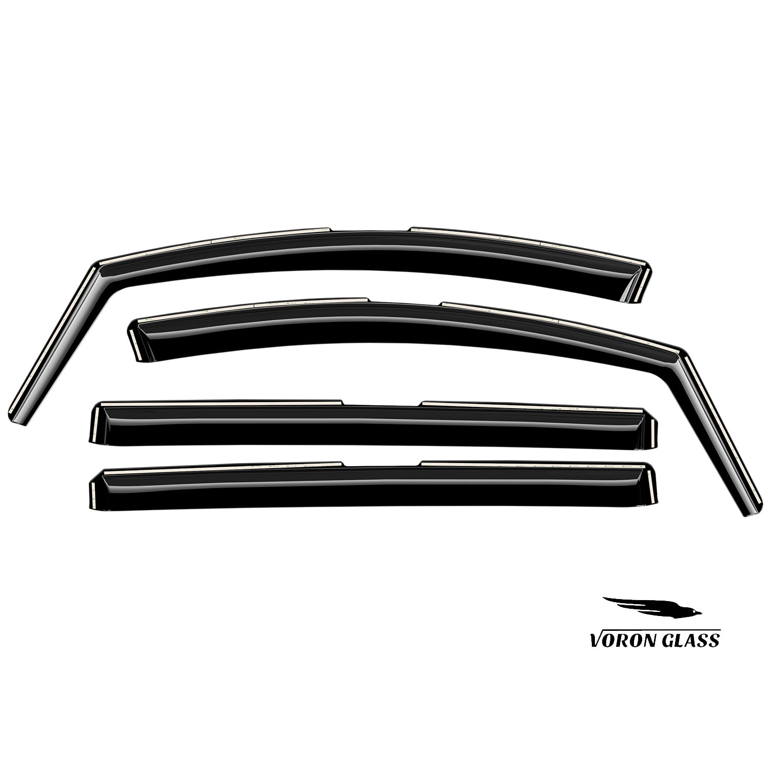 Voron Glass In-Channel Extra Durable Rain Guards for Honda Odyssey 2018-2026, Window Deflectors, Vent Window Visors, 4 Pieces - 200718