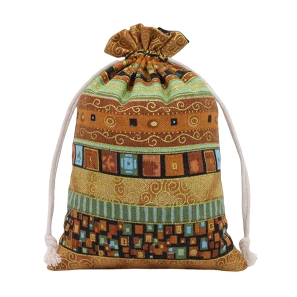 Wosthever Bolsa de regalo con cordón para festivales, bolsa decorativa para dulces, organizador de galletas y azúcar, decoración colgante, Almacenamiento y organización del hogar Amarillo 20x25CM