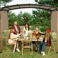thumbnail image 7 of Universal Canopy Cover Replacement for 17x6.8 Ft Outdoor Pergola Structure, Garden Pergola Shade for Gazebo Patio Porch Balcony, Outdoor Waterproof Pergola Canopy Top(Cover Only) (Khaki), 7 of 7