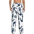 thumbnail image 3 of Daiia Navy Blue Anchor Men's Sleep Pant with Pockets and Drawstring,Pajama Pants-Medium, 3 of 9
