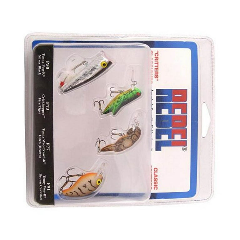 Rebel 4 Pack Fishing Lure Hard Bait Assorted Assorted Assorted 