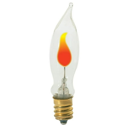 - Satco S3661 3W 120V CA5.5 Clear E12 Candelabra Base Incandescent bulb