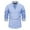 Blue, variant on Iugvhana Dress Shirts for Men Casual Cardigan Solid Color Oxford Textile Long Sleeve Shirts Lapel Button Down Business Shirt Navy XL