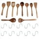thumbnail image 1 of Juego de 10 Cucharas de Madera para Cocinar, de Teca , Agarre Cómodo, Ligeras y Duraderas, Fáciles de Limpiar., 1 of 9