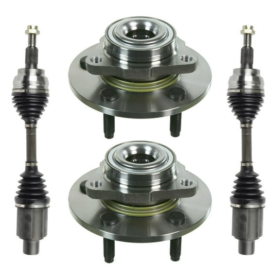 AutoShack Front Wheel Bearing Hubs CV Axles Kit Pair Replacement for 2002-2008 Dodge Ram 1500 4WD 5-Lug 5 DSKHB140615074