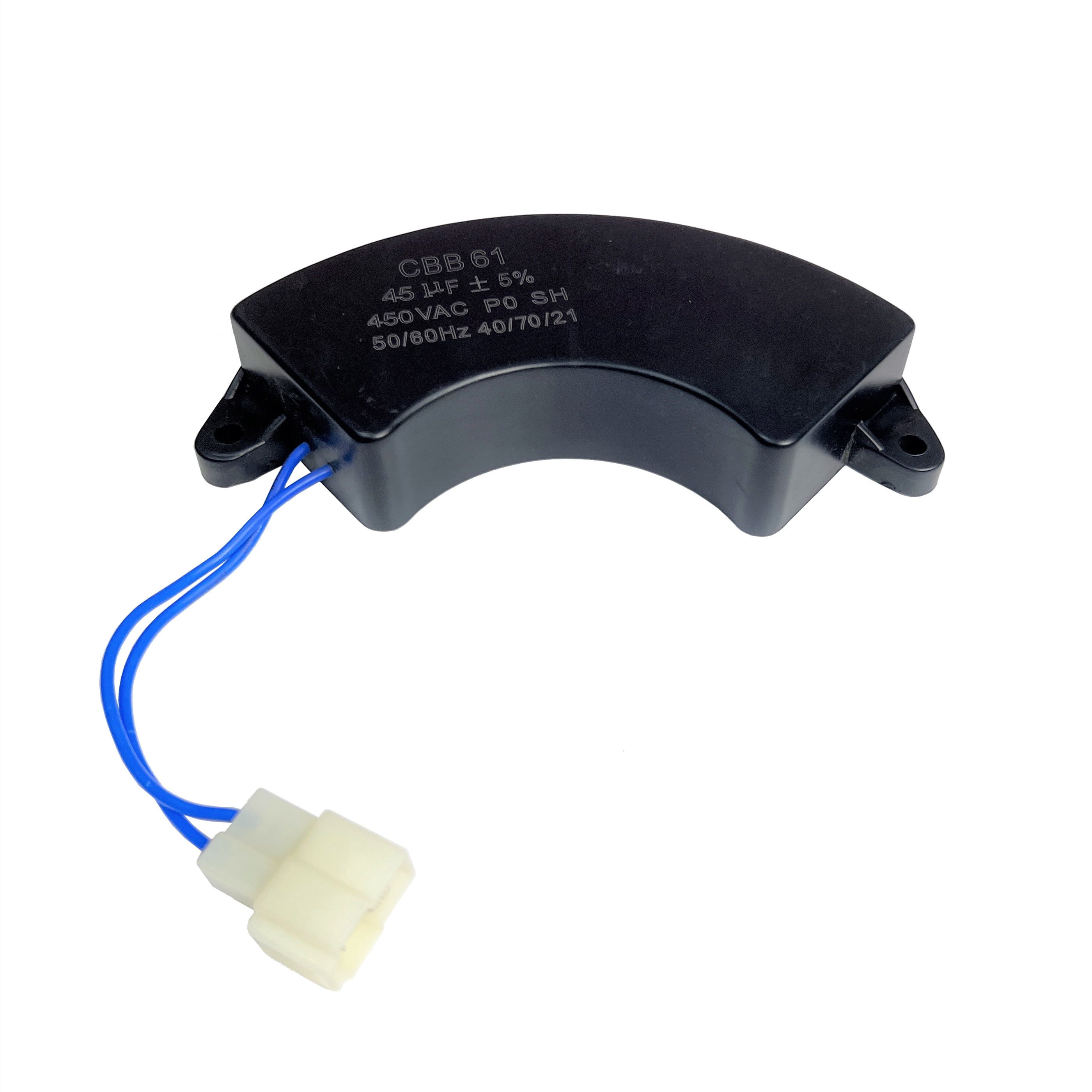 POWER PRODUCTS 45uF Generator Capacitor with Plug CBB61 45 μf 50 60Hz 450VAC PO SH UL 40/70/21