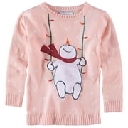Derek Heart Girls 4-6X Snowman Sweater (Peach 4)