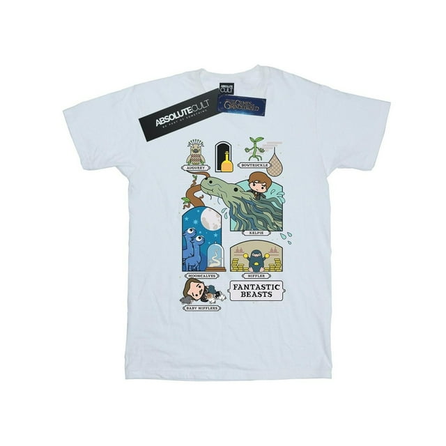 Fantastic Beasts T-Shirt Boyfriend en Coton pour Femmes Chibi Newt