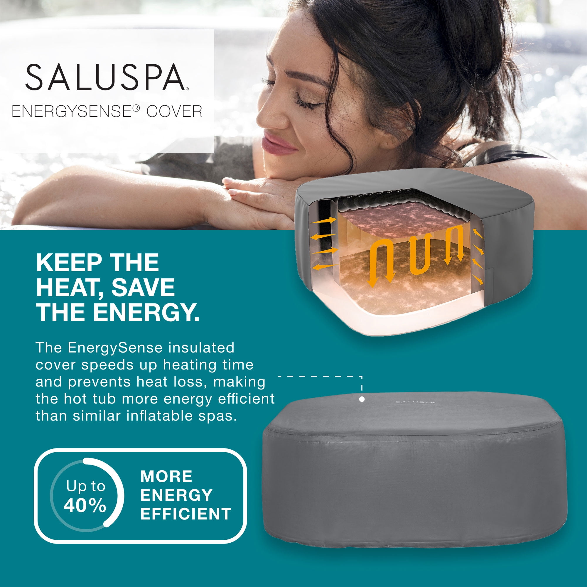 Bestway SaluSpa Hawaii AirJet Inflatable Hot Tub w/ Cover w/ Pump #P09144