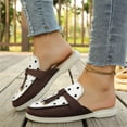thumbnail image 4 of EKVAHL Women's Slip On Mule Loafers, Soft Suede Polka Dot Backless Flats, Tassel Decor Daily Office Walking Flats Brown, 4 of 5