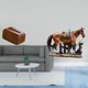 thumbnail image 2 of Organizador de pañuelos y servilletas rectangular multifuncional con adorno de estatua de caballo artística, escultura de resina para el hogar, la ofi, 2 of 8