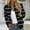 Black(New), variant on PNTUTB Women's Fashion Casual Striped Print Zipper Long Sleeve Jacket with Pockets