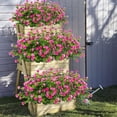 thumbnail image 5 of GRNSHTS 6 Bundles Artificial Flowers Outdoor UV Resistant Fake Plastic Plants Faux Greenery Shrubs Indoor Outside Hanging Planter Home Kitchen Office Wedding Garden Decor (Pink), 5 of 14
