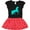 Black & Red with Polka Dots, variant on Inktastic Aqua Unicorn Girls Toddler Dress